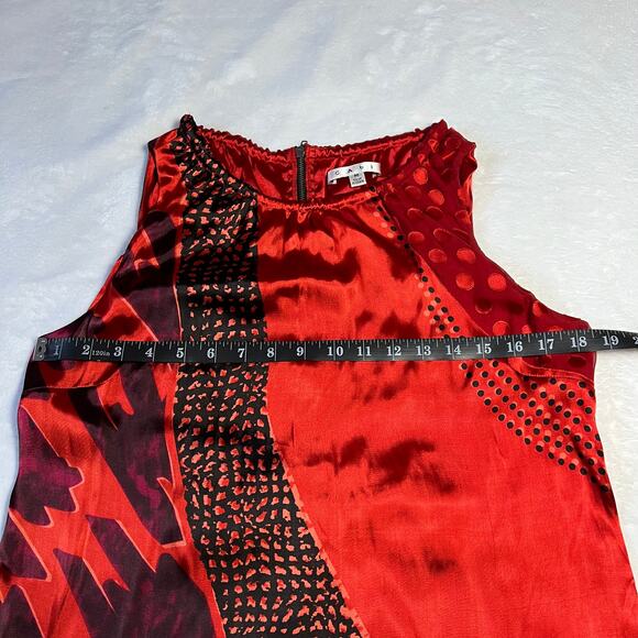 CAbi Crewneck Sleeveless Geometric Print Silk Blend Tunic Size M Style # 154 - Picture 10 of 12